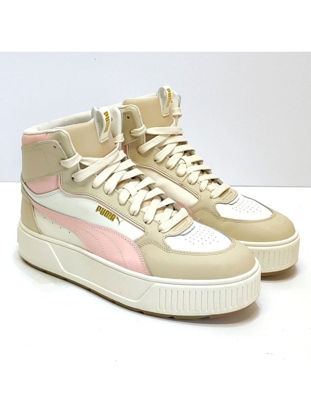 Puma Karmen Rebelle High Top Sneakers 387213-09 Leather Upper Women US 10 EUR 41